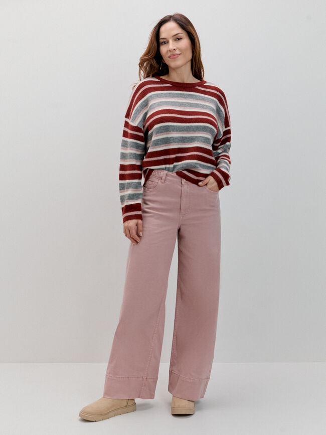 SUPER WIDE LEG TRENZA Rosa