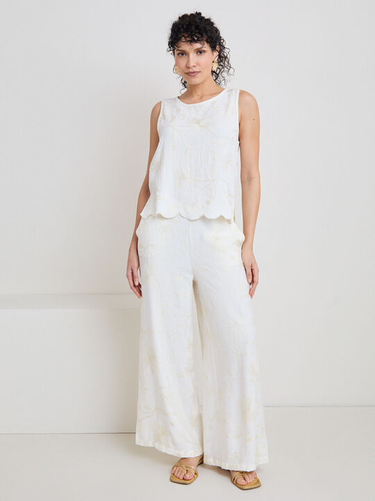 TOP DETALLE  BORDADOS Crudo image number null