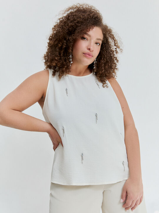 TOP DE TIRANTES Blanco Hueso image number null