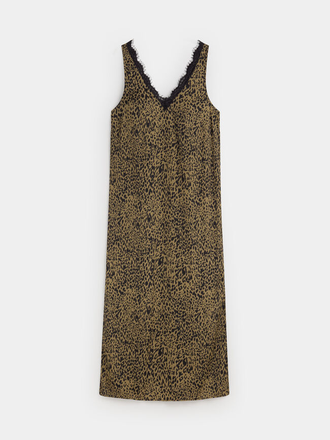 VESTIDO LENCERO PUNTILLA Estampado 1