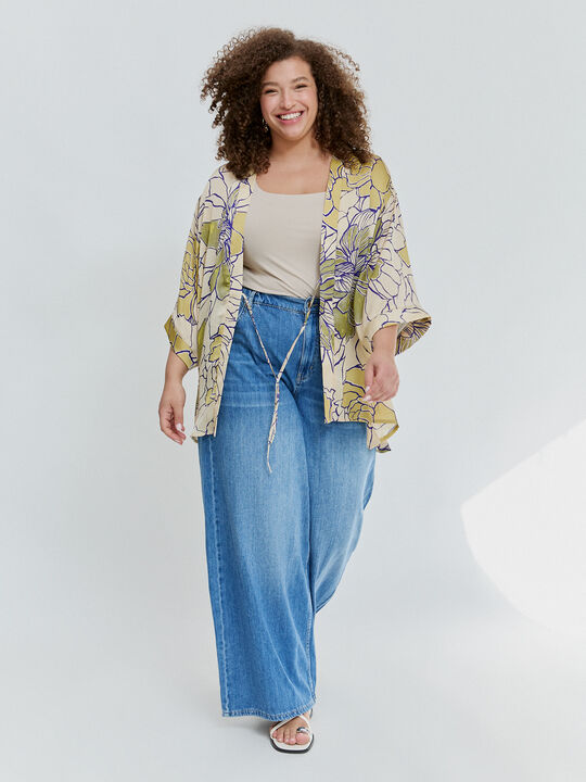 KIMONO ABERTURAS LAZO Blanco Optico image number null