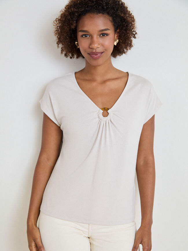 CAMISETA DETALLE ARANDELA Piedra