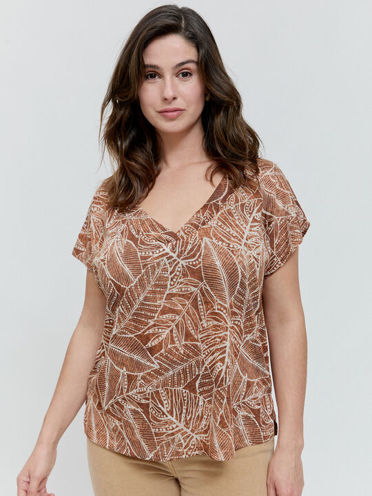 CAMISETA FALSO LINO Estampado 2 image number null