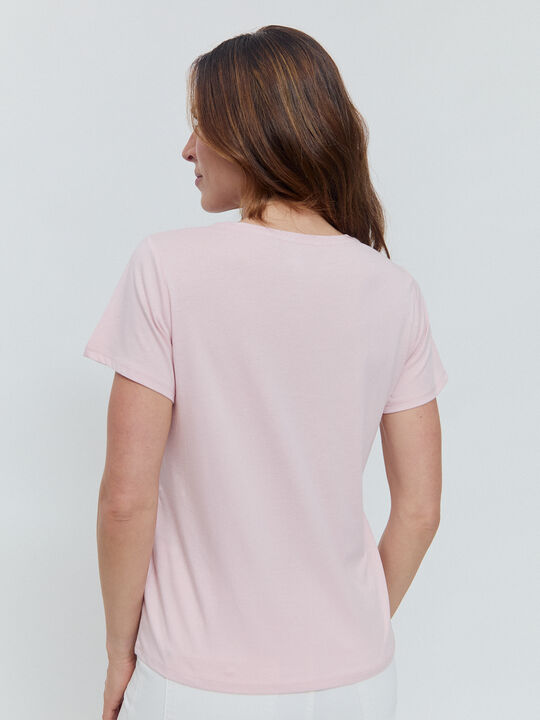 CAMISETA POSICIONAL BRILLANTE Rosa Pastel image number null