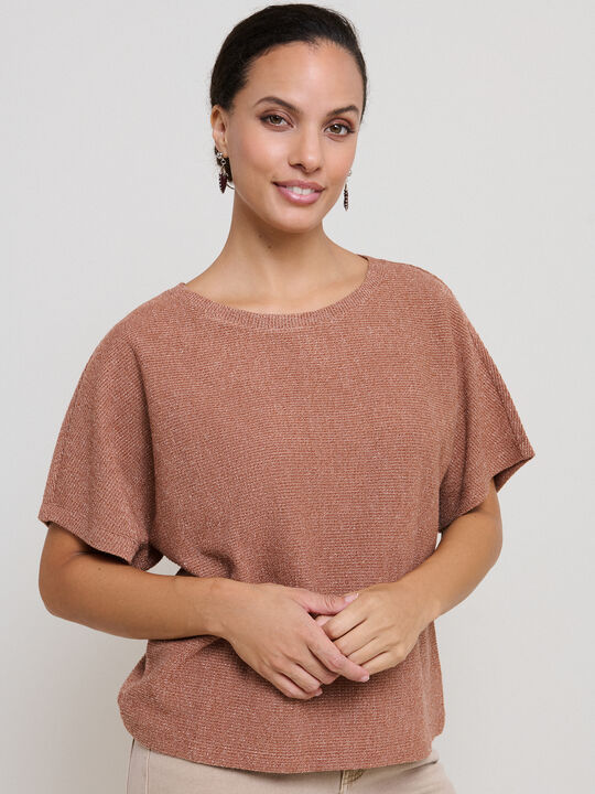 CAMISETA DETALLE TEJIDO Toffe image number null
