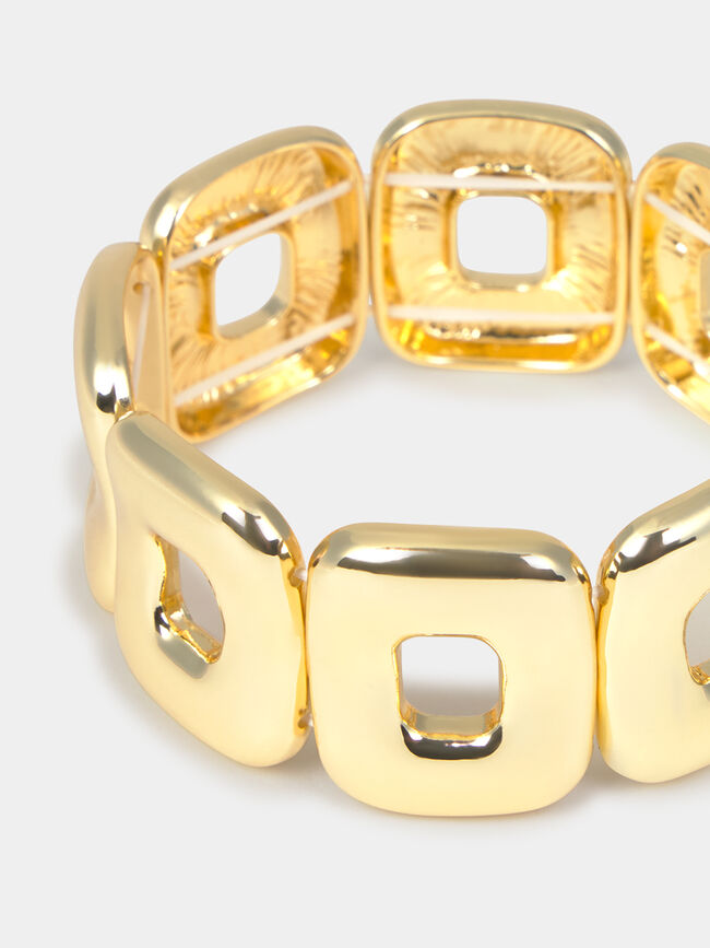 PULSERA ELÁSTICA TEXTURa Oro