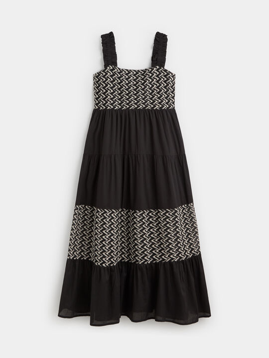 VESTIDO LARGO LAZO Negro image number null
