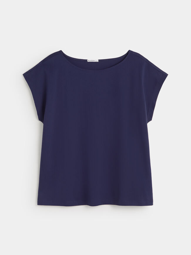 CAMISETA HOMBRO CAIDO Azul Noche