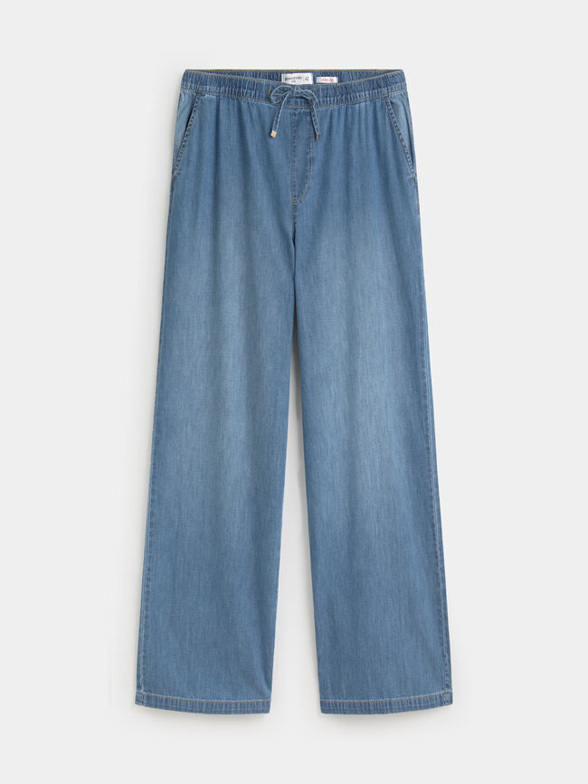 PANTALON VAQUERO SUAVE Mid blue