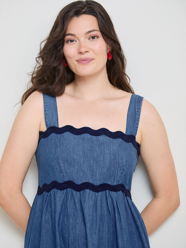 VESTIDO VAQUERO ONDULINA Mid blue