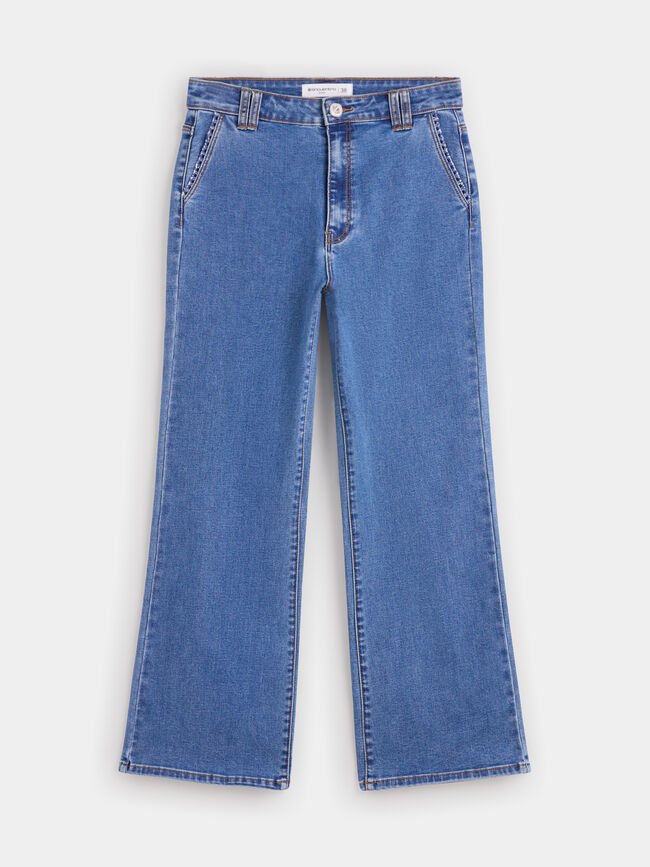 Pantalon detalle tweed Mid blue