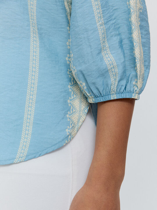 blusa estampada Cobalto image number null