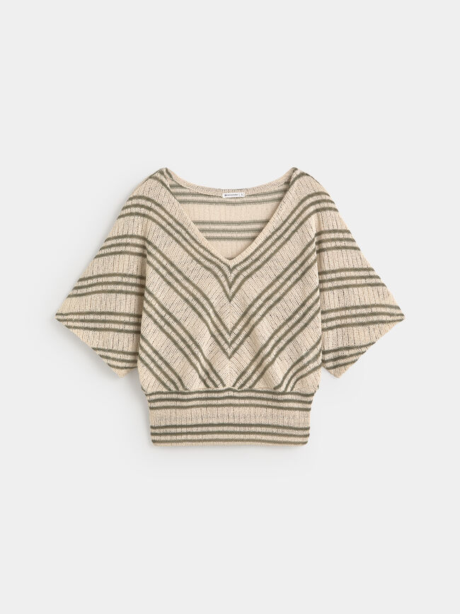 CAMISETA RAYAS Beige