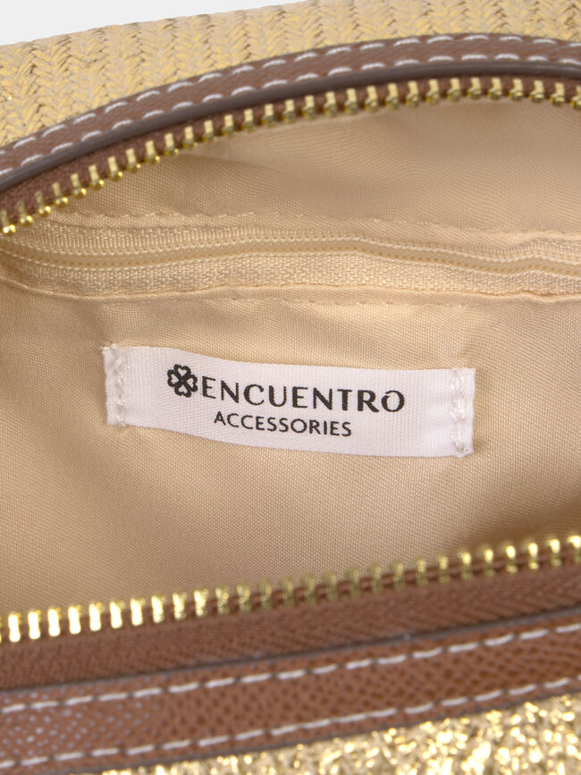 BOLSO RAFIA BRILLO Oro