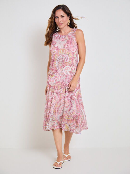 VESTIDO TUL ESTAMPADO Rosa Colorete image number null