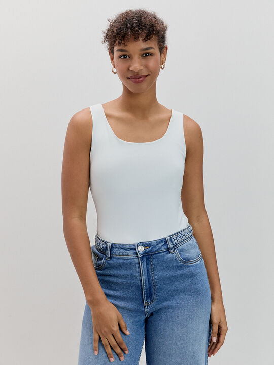 CAMISETA TIRANTE ANCHO Blanco Optico image number null