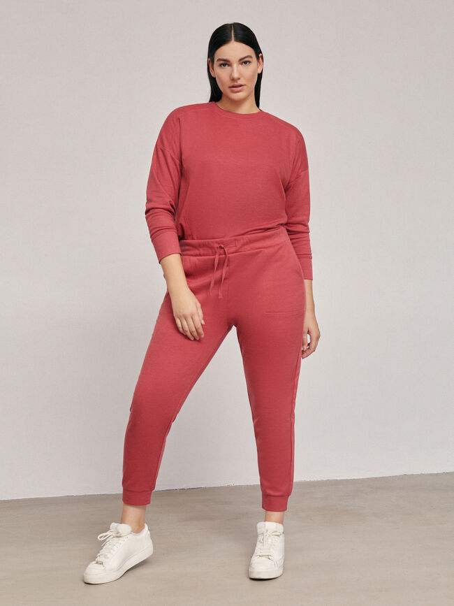 PANTALON CON BOLSILLO LATERAL rosa frambuesa