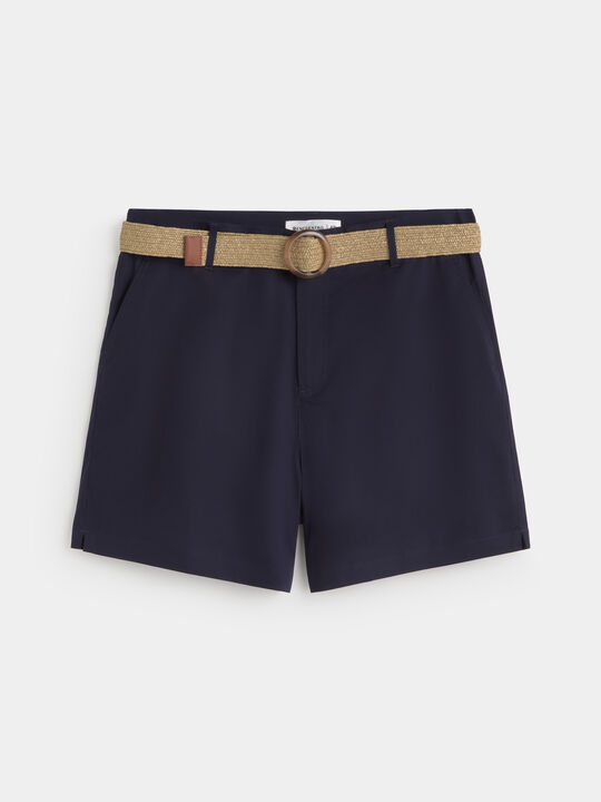 PANTAL&Oacute;N CORTO CINTUR&Oacute;N Azul Marino image number null