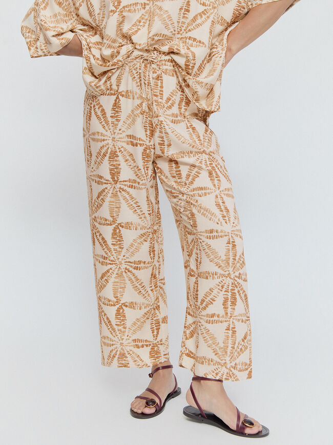 PANTALÓN ESTAMPADO CONJUNTO Crudo