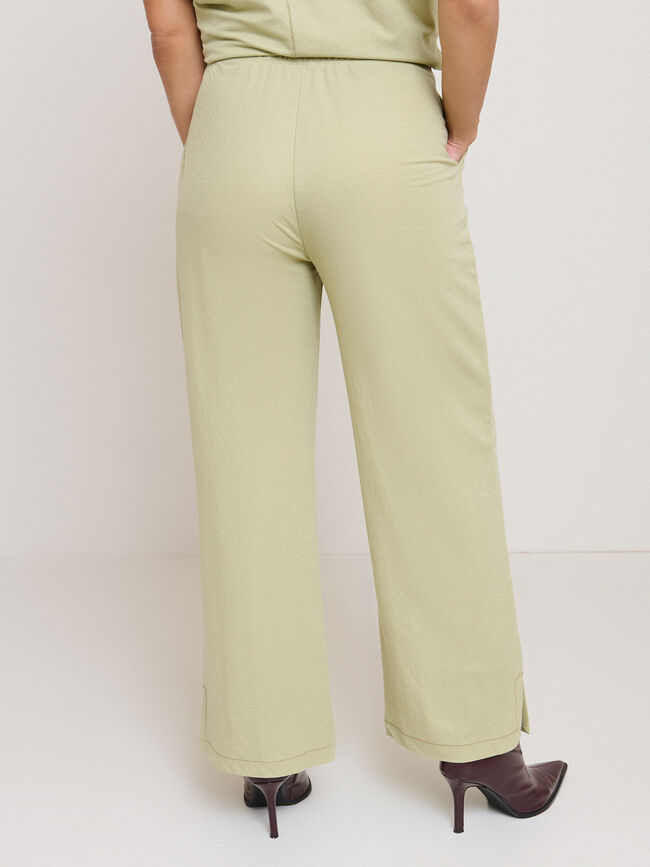 PANTALON ABERTURAS Verde salvia