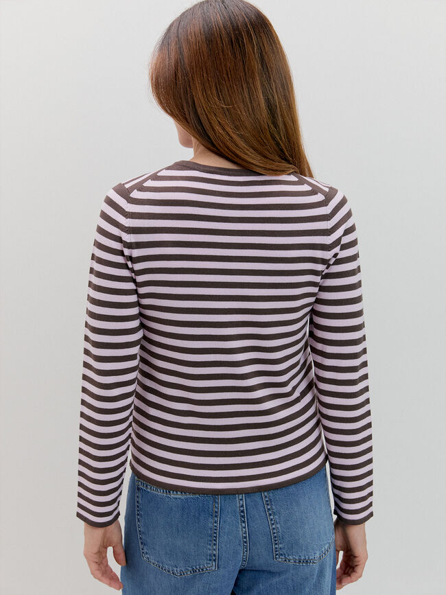 C&Aacute;RDIGAN RAYAS COLORES Rosa