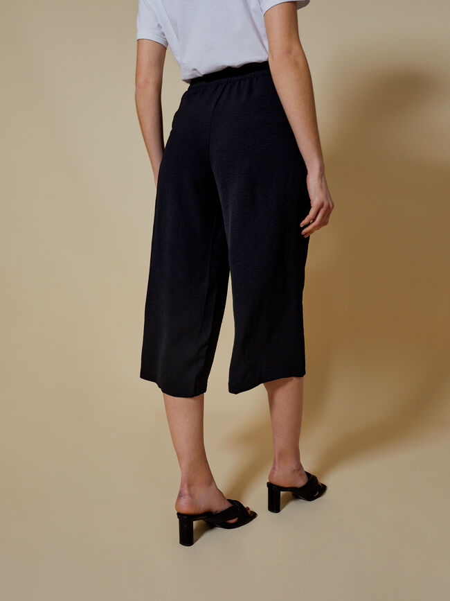 Pantalón culotte fluido Negro