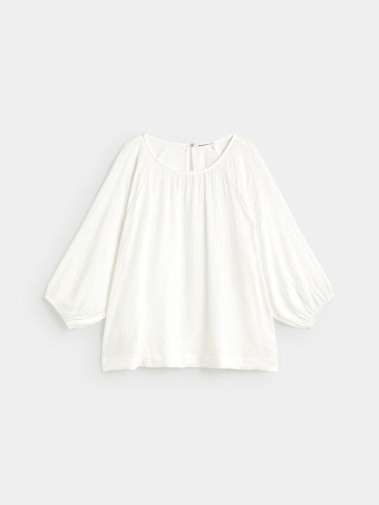blusa cuello redondo Blanco Optico image number null