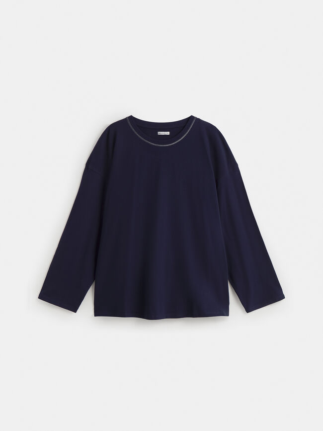 CAMISETA MANGA LARGA Azul Marino