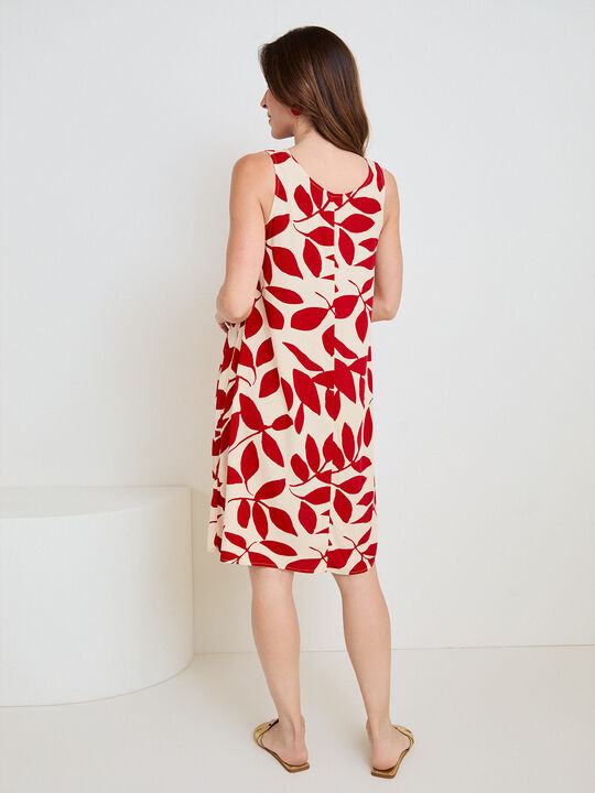VESTIDO BASICO CORTO Rojo image number null