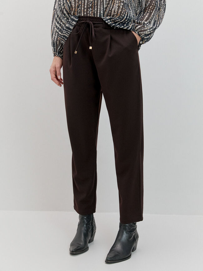 PANTALON LAZADA Marron chocolat