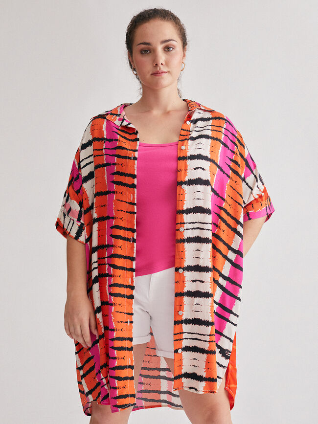 Blusa fluida Naranja quemado