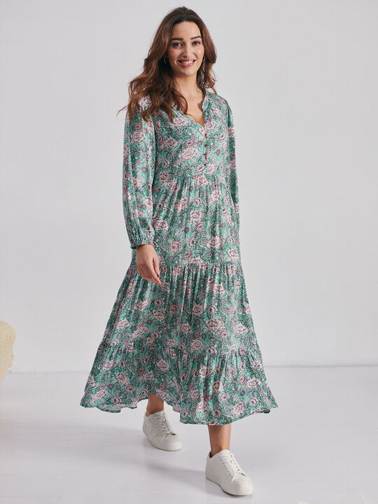 VESTIDO CAMISERO Verde Brillante image number null
