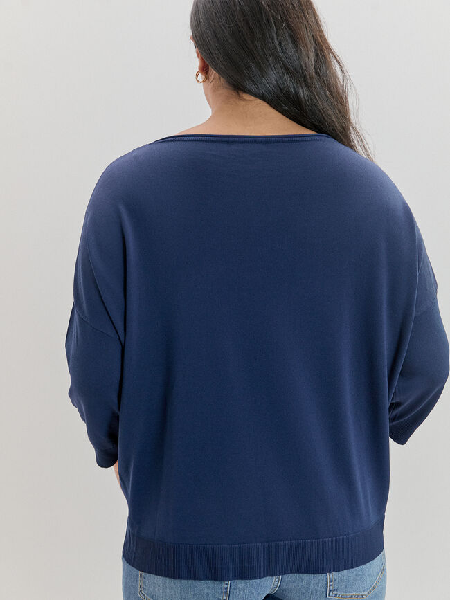 JERSEY CUELLO REDONDO Azul Marino