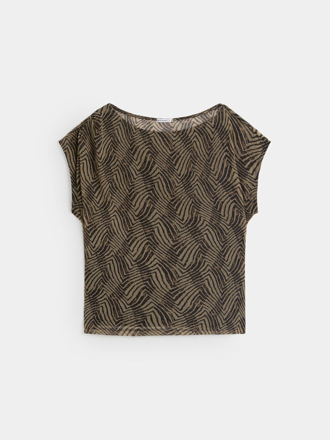 CAMISETA DRAPEADA ESTAMPADA Estampado 1