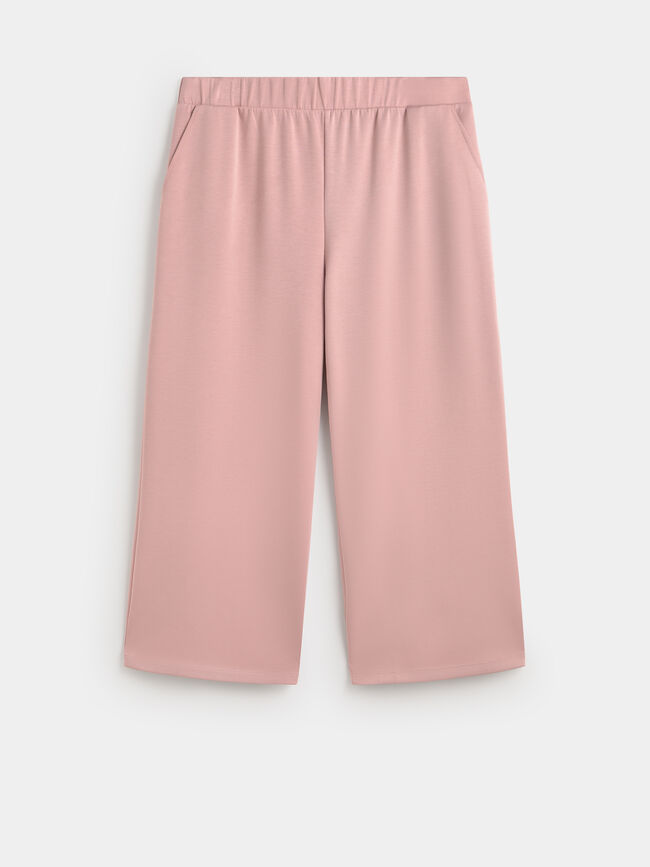 JOGGER SCUBA CROPPED Rosa Pastel