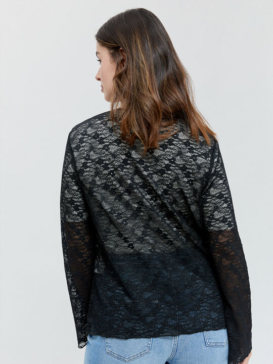 CHAQUETA ENCAJE Negro image number null