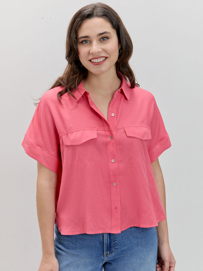 CAMISA MANGA CORTA Frambuesa