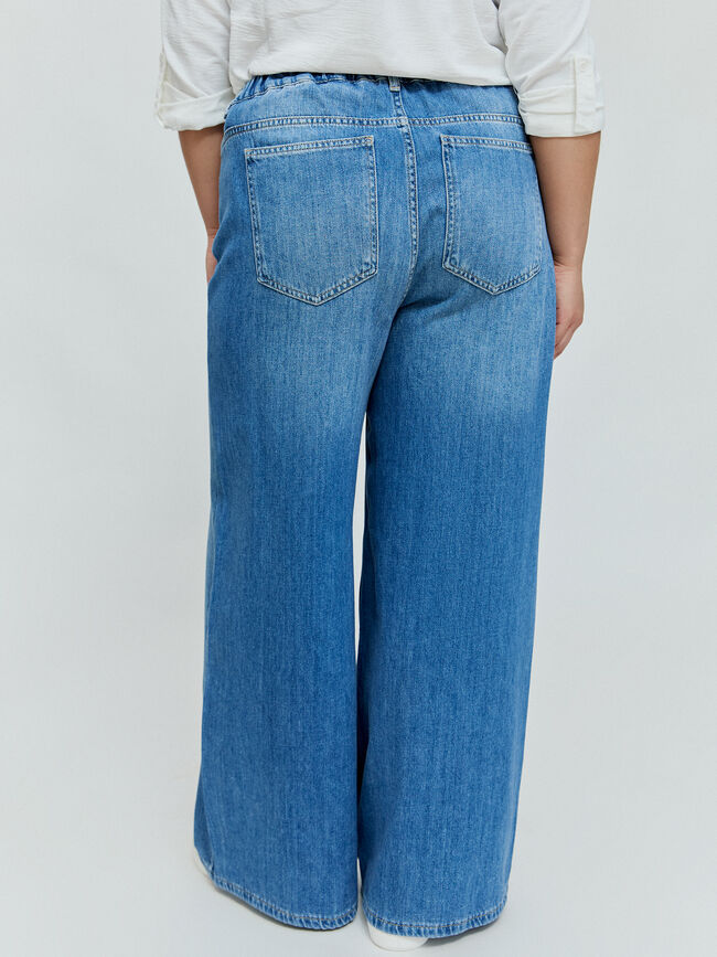 PANTALON ANCHO ELASTICO Mid blue