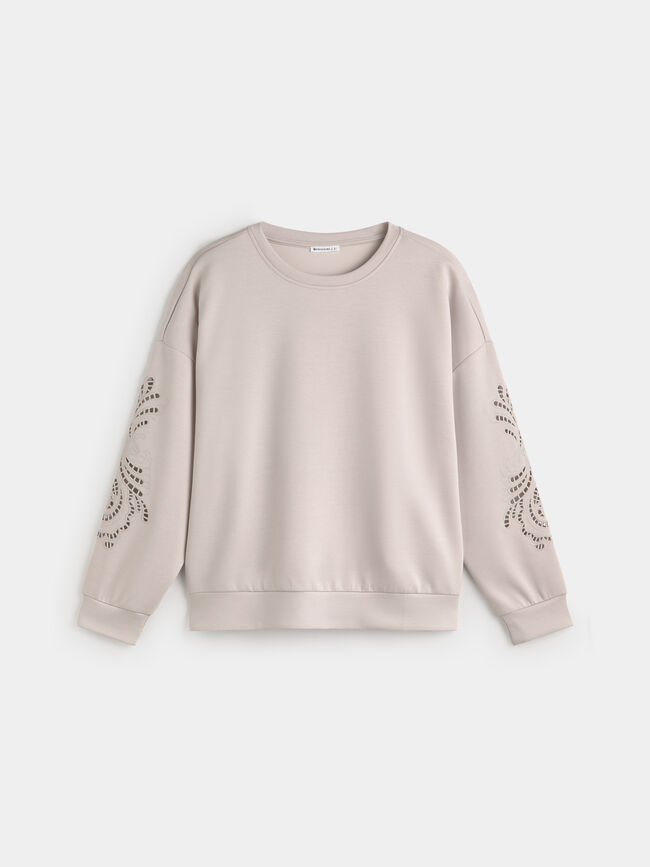 SUDADERA DETALLE TROQUELADO Piedra