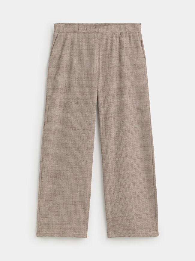PANTALON ANCHO TEXTURA Arena
