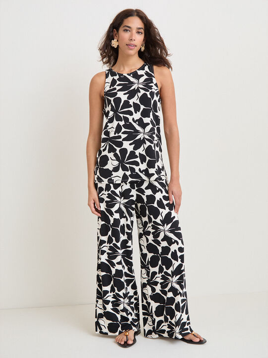 PANTALON PALAZZO Negro image number null