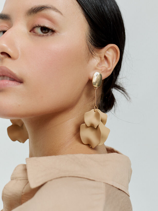 PENDIENTES PETALOS Oro