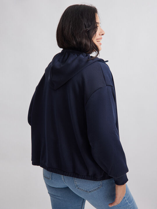 BOMBER CAPUCHA Azul Marino image number null