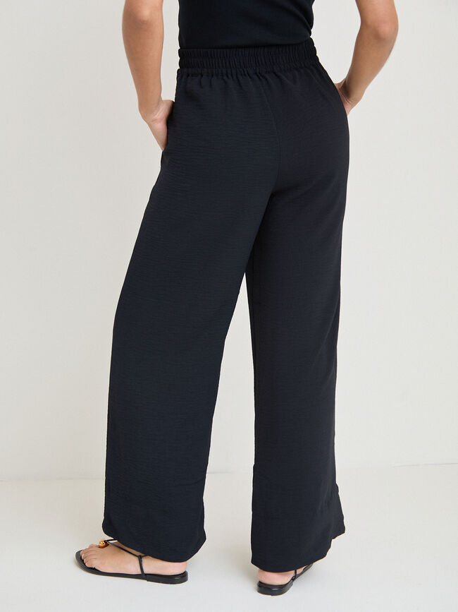 PANTALON ANCHO CINTUR&Oacute;N Negro