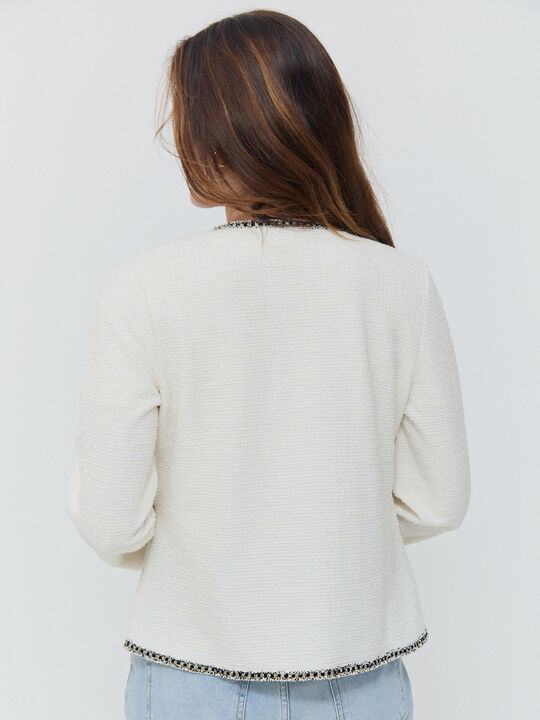 CHAQUETA DETALLE FORNITURA Crudo image number null