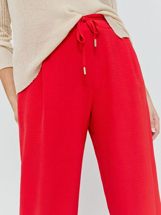 PANTALON ANCHO FLUIDO Rojo image number null