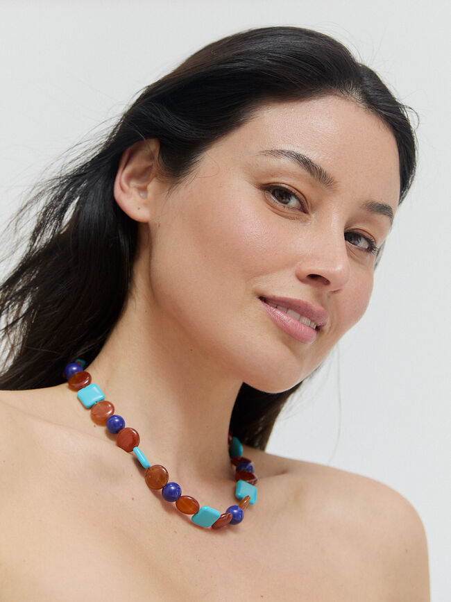 COLLAR PIEDRAS MULTICOLOR Multicolor