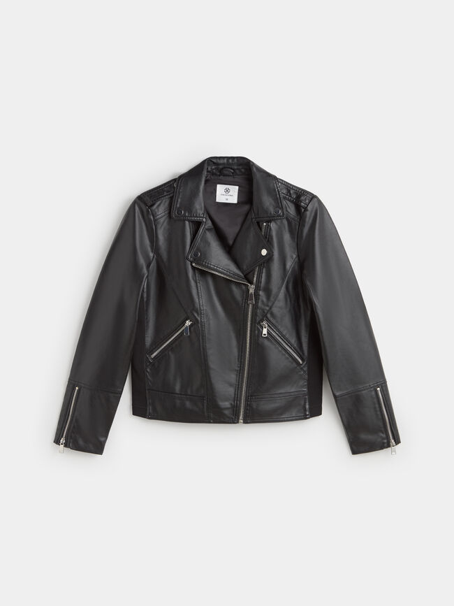 CAZADORA DETALLES CREAMELLERA Negro
