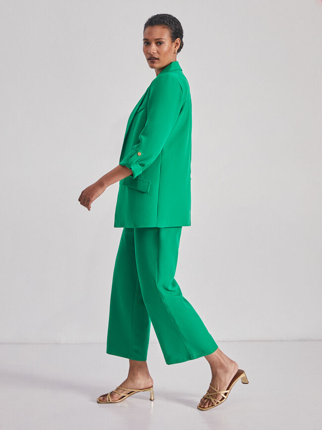 Blazer basica con forro Verde