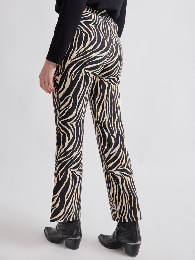 PANTALON RECTO ESTAMPADO Crudo